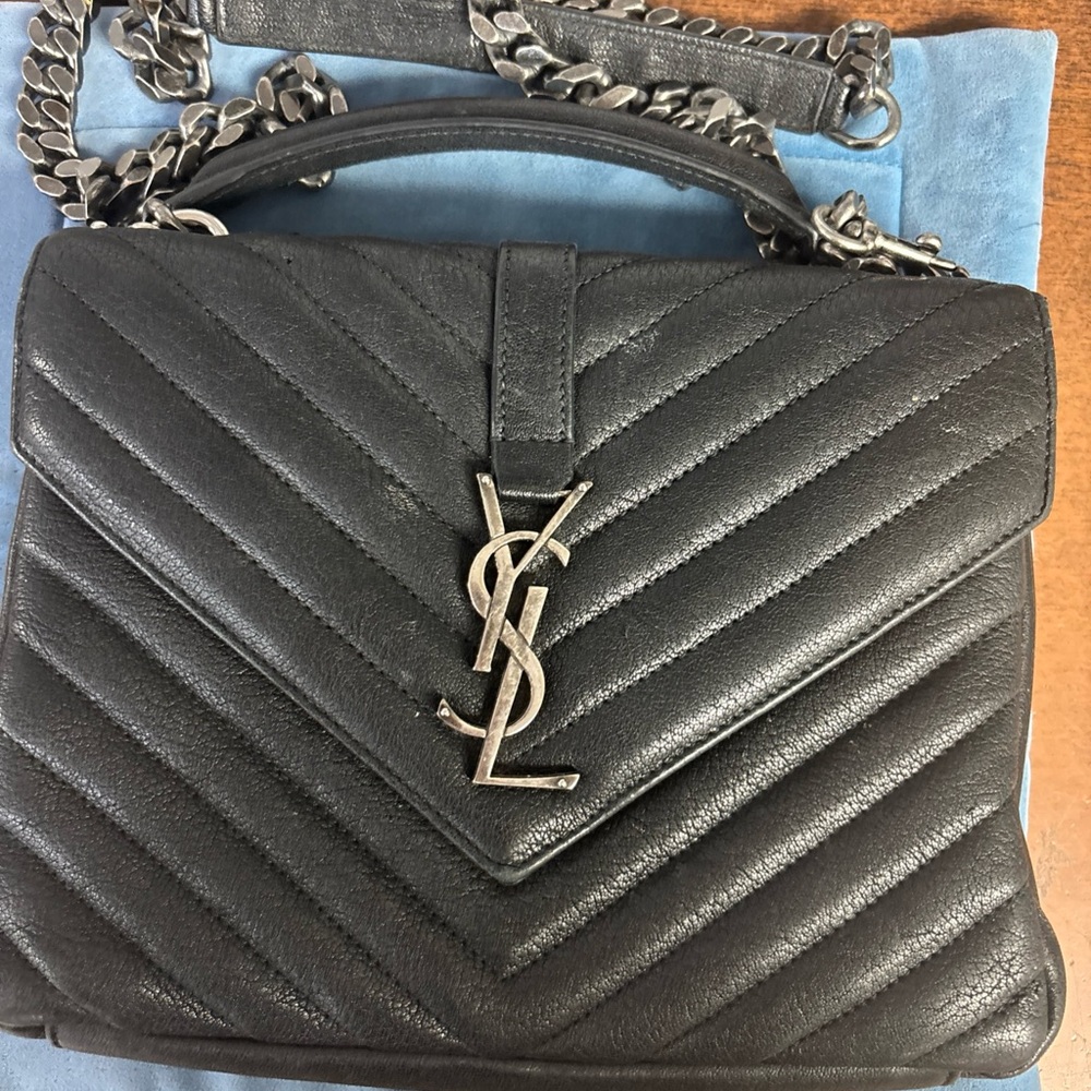 Yves Saint Laurent Black Quilted Shoulder Bag